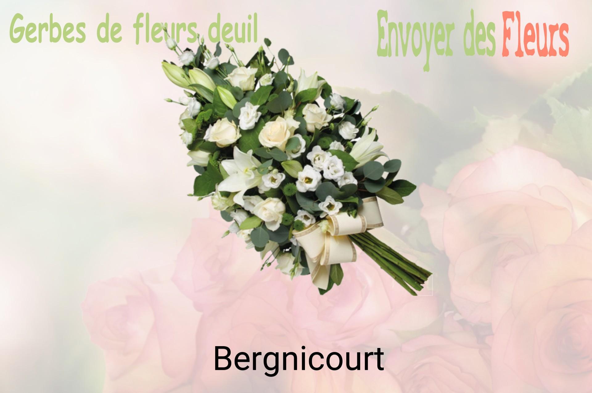 Gerbe de fleurs de deuil livrée à Bergnicourt